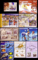 Fr. Polynesia Collection Valeur Faciale XPF 3470 1999 MNH SG#MS862=MS1053 MI#Block 24-Block 33 - Nuovi