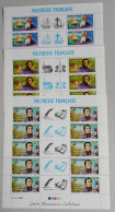 Fr. Polynesia Catholic Missionaries Ships Church 3v Sheets 1987 MNH SG#521-523 - Unused Stamps