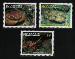 Fr. Polynesia Crabs Crustaceans 3v 1987 MNH SG#501-503 - Unused Stamps