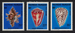 Fr. Polynesia Sea Shells 3v 1977 MNH SG#231-233 - Unused Stamps