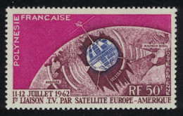 Fr. Polynesia Space 1st Trans-Atlantic Satellite Link 1962 MNH SG#23 - Neufs