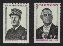 Fr. Polynesia First Death Anniversary Of General De Gaulle 1971 MNH SG#145-146 - Neufs
