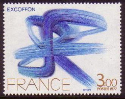France Abstract In Blue By R Excoffon 1977 MNH SG#2178 - Unused Stamps