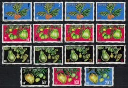 Fr. Polynesia Official Stamps Perf 12½ 15 Stamps 1977 MNH SG#O240-O254 MI#D1A-D15A Sc#O1-O15 - Unused Stamps