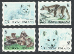 Finland WWF Arctic Fox 4v 1993 MNH SG#1310-1313 MI#1202-1205 Sc#907 A-d - Ungebraucht