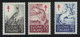 Finland Hare Marten Stoat 3v 1962 MNH SG#642-644 Sc#B163-B165 - Neufs