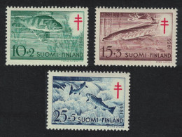 Finland Perch Pike Salmon Fish 3v 1955 MNH SG#543-545 - Unused Stamps