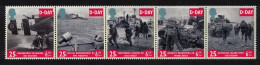 Great Britain Tanks Artillery 50th Anniversary Of D-Day Strip Of 5v 1994 MNH SG#1824-1828 - Ungebraucht