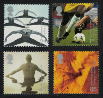 Great Britain Football Millennium Projects Body And Bone 4v 2000 MNH SG#2166-2169 Sc#1926-1929 - Ungebraucht