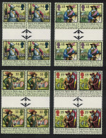 Great Britain 350th Anniversary Of The Civil War 4v Gutter Blocks 1992 MNH SG#1620-1623 Sc#1454-1457 - Nuovi