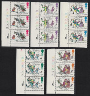 Great Britain 'Christmas Carol' By Charles Dickens 5v Cylinder Strips 1993 MNH SG#1790-1794 Sc#1528-1532 - Unused Stamps