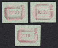 Great Britain Machine Labels 3½p+12½p+16p 3v 1984 MNH - Nuovi