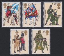 Great Britain British Army Uniforms 5v 1983 MNH SG#1218-1222 Sc#1022-1026 - Unused Stamps