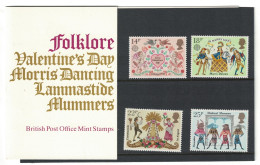 Great Britain Folklore 4v Pres. Pack 1981 MNH SG#1143-1146 - Neufs