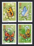 Great Britain Butterflies 4v 1981 MNH SG#1151-1154 Sc#941-944 - Unused Stamps