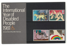 Great Britain International Year Of The Disabled 4v Pres. Pack 1981 MNH SG#1147-1150 Sc#937-940 - Ongebruikt