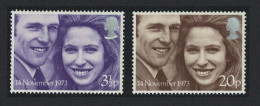 Great Britain Royal Wedding Princess Anne 2v 1973 MNH SG#941-942 - Nuovi