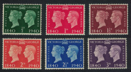 Great Britain Centenary Of First Adhesive Postage Stamps 1935 MNH SG#479-484 - Gebraucht