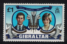 Gibraltar Charles And Diana Royal Wedding 1981 MNH SG#450 - Gibilterra