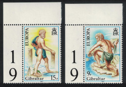 Gibraltar Europa Folklore 'The Pillars Of Hercules' 2v Corners 1981 MNH SG#444-445 Sc#400-401 - Gibraltar
