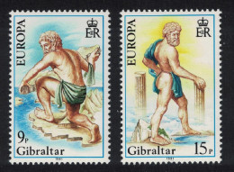 Gibraltar Europa Folklore 'The Pillars Of Hercules' 2v 1981 MNH SG#444-445 Sc#400-401 - Gibilterra