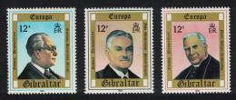 Gibraltar Europa Personalities 3v 1980 MNH SG#433-435 Sc#390-392 - Gibilterra