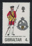 Gibraltar East Lancashire Regiment Military Uniform 4p 1974 MNH SG#331 - Gibraltar