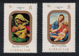 Gibraltar Christmas 'Madonna' By Solario 2v 1974 MNH SG#335-336 - Gibraltar