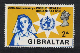 Gibraltar 20th Anniversary Of World Health Organization 2d 1968 MNH SG#227 Sc#213 - Gibilterra