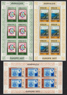 Gibraltar Amphilex 77 3 Sheetlets 1977 MNH SG#390-392 Sc#356-358 - Gibraltar
