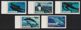 Ghana Whales Coastal Marine Mammals 5v 1983 MNH SG#1032-1036 MI#977-981 - Ghana (1957-...)