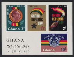 Ghana 'REPUBLIC DAY 1ST JULY 1960' MS 1960 MNH SG#MS248a - Ghana (1957-...)