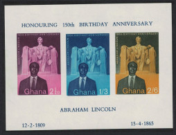 Ghana 150th Birth Anniversary Of Abraham Lincoln MS 1959 MNH SG#MS206a - Ghana (1957-...)