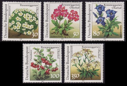 Germany Plants In Rennsteiggarten 5v 1991 MNH SG#2350-2354 MI#1505-1509 - Nuevos