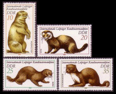 GDR Rodents Fur Animals 4v 1982 MNH SG#E2386-E2389 - Neufs