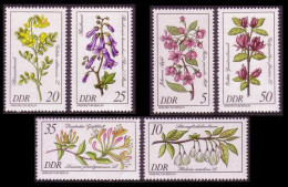 GDR Flowers 6v 1981 MNH SG#E2288-E2292 MI#2573-2578 - Unused Stamps