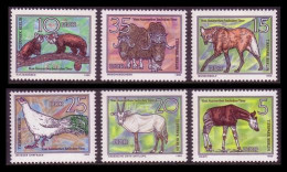 GDR Birds Endangered Animals 6v 1980 MNH SG#E2241-E2246 MI#2522-2527 - Unused Stamps