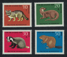 Germany Cat Badger Otter Beaver 4v 1968 MNH SG#1454-1457 MI#549-552 - Unused Stamps