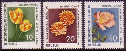 GDR Flowers 3v 1961 MNH SG#E593-E595 MI#854-856 - Neufs