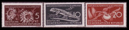 GDR Nature Protection Week 3v 1957 MNH SG#E297-E299 MI#561-563 - Nuovi