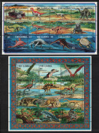 Gambia Prehistoric Animals Dinosaurs 2 Sheetlets 1995 MNH SG#1938-1961 - Gambia (1965-...)