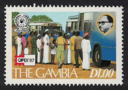 Gambia Passengers Queueing For Bus CAPEX 1987 MNH SG#725 - Gambie (1965-...)