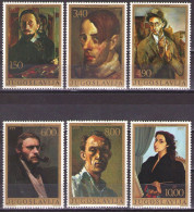 Yugoslavia 1977 - Art, Self-portraits - Mi 1708-1713 - MNH**VF - Unused Stamps