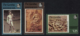 Gambia 500th Birth Anniversary Of Michelangelo 3v 1975 MNH SG#336-338 - Gambie (1965-...)