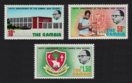 Gambia Centenary Of Gambia High School 3v 1975 MNH SG#339-341 - Gambie (1965-...)