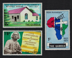 Gambia 150th Anniversary Of Establishment Of Methodist Mission 3v 1971 MNH SG#268-270 - Gambie (1965-...)