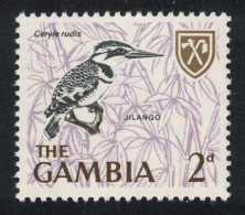 Gambia Lesser Pied Kingfisher Bird KEY VALUE 1966 MNH SG#236 - Gambie (1965-...)