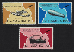 Gambia 35th Anniversary Of Pioneer Air Service 3v 1969 MNH SG#259-261 Sc#241-243 - Gambia (1965-...)