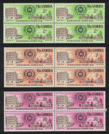 Gambia International Tourist Year 3v Blocks Of 4 1967 MNH SG#250-252 Sc#232-234 - Gambia (1965-...)