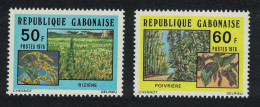 Gabon Agriculture 2v 1976 MNH SG#599-600 - Gabon (1960-...)